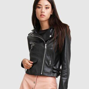 BELLE & BLOOM Just Freinds Leather Moto Jacket M
